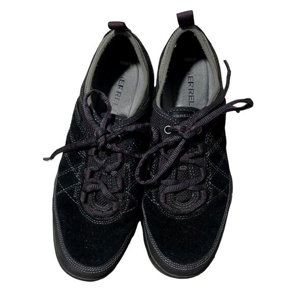 MERRELL Women's Walking Shoes Black Suede US 8 - Picture 1 of 6